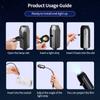 Halloween USB Projector Light Skull NightLight Ghost LED Lamp 360Degree Rotating Switchable Pattern Design Dark & Night Ambiance