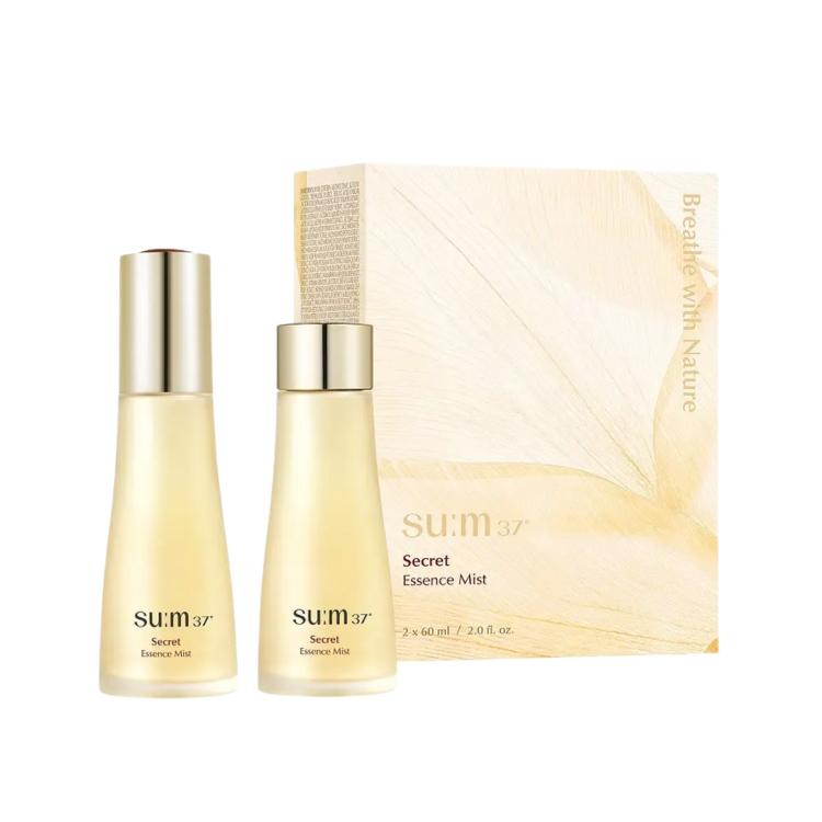 su:m37 Secret Essence Mist 60ml Set (Includes 1 Refill 60ml) Hydrating & Brightening Mist