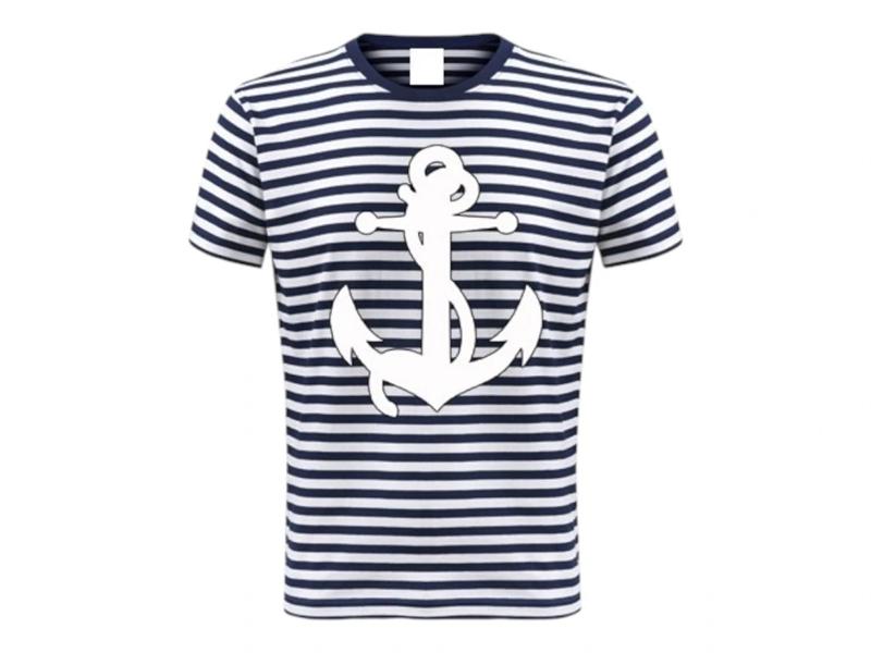 Simple Fashion Anchor Striped T Shirts for Men Summer Trendy Streetwear 3D Printed T-shirts Cool Streetwear Hip Hop Tees Tops