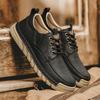 Mode Outdoor Herren Bequem Anti-Rutsch Sportlich Lässig Lederschuhe Herbst Neu Mode Atmungsaktiv Handgefertigt Nähte Lässige Herrenschuhe