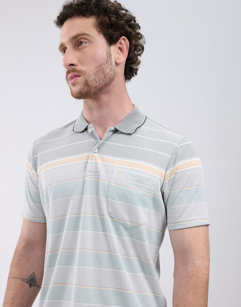 MONTE CARLO Men's Collar Neck Half Sleeve T-Shirt