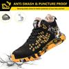 Winter Boots Men Shoes Steel Toe Work Boots Keep Warm Fur Construction Safety Boots Puncture-Proof Thick Plush Work Sneakers