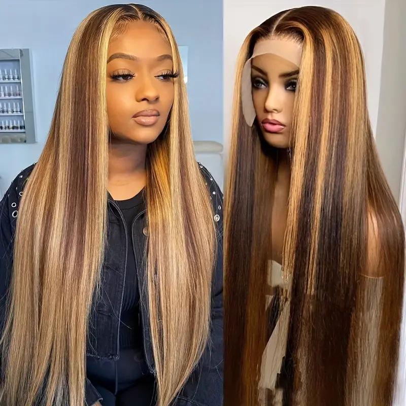 

European & American Fashion 13x4 Lace Front Wig – Long Straight Hair, African Hot Seller