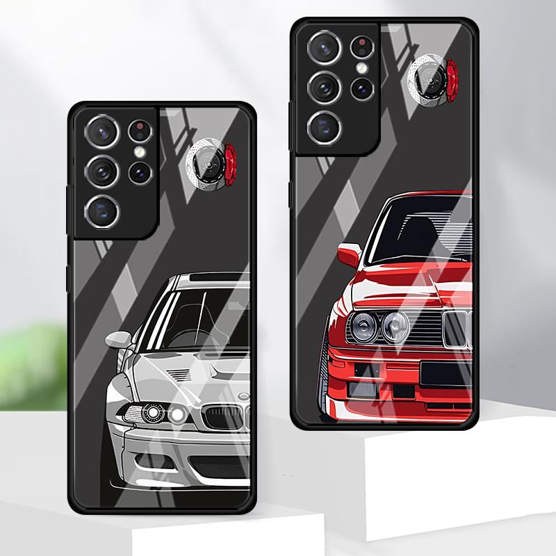 Case for Samsung Galaxy S25 S8 S9 S20 FE Note 10 20 8 9 S24 Ultra S23 Plus S21 S22 S10 Phone Cover Cool Sports Car