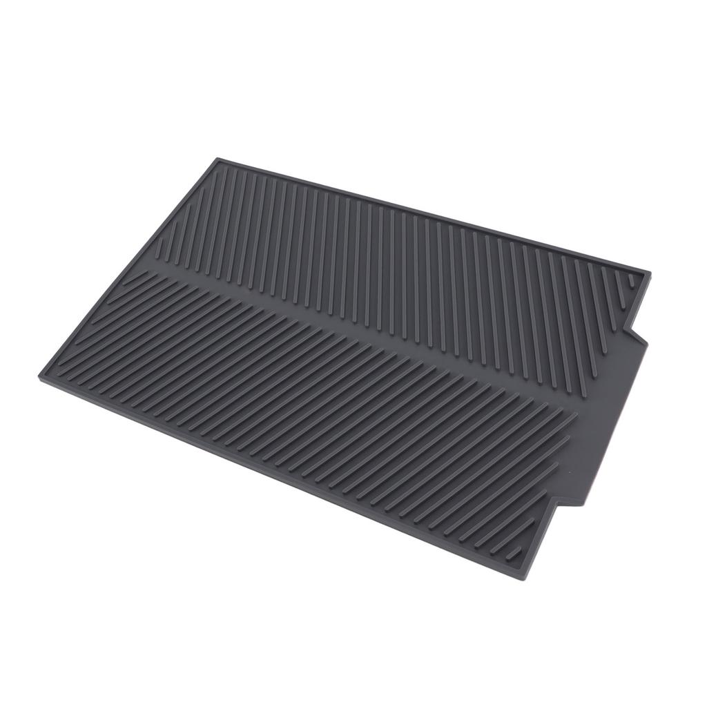Silicone Dish Drying Mat Anti Slip Shock Proof Easy To Clean Kitchen Counter Drying Mat for Dish Bowl Fork L 43x33.5cm