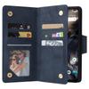 For OnePlus Nord Case PU Leather Foldable Stand Wallet Phone Cover with Rivet Decor