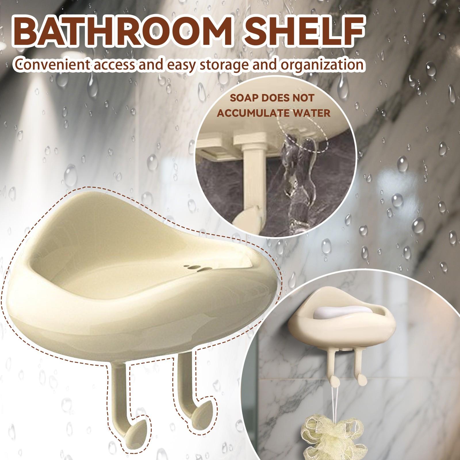 

Роскошная мыльница с подносом, настенная мыльница с откидной крышкой для ванной комнаты, водонепроницаемая мыльница One Size