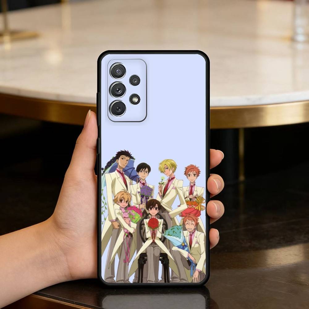 Ouran High School Host Club Phone Case For Samsung Galaxy A73,A72,A71,A70,A53,A52,A51,Soft Silicone Black Cover