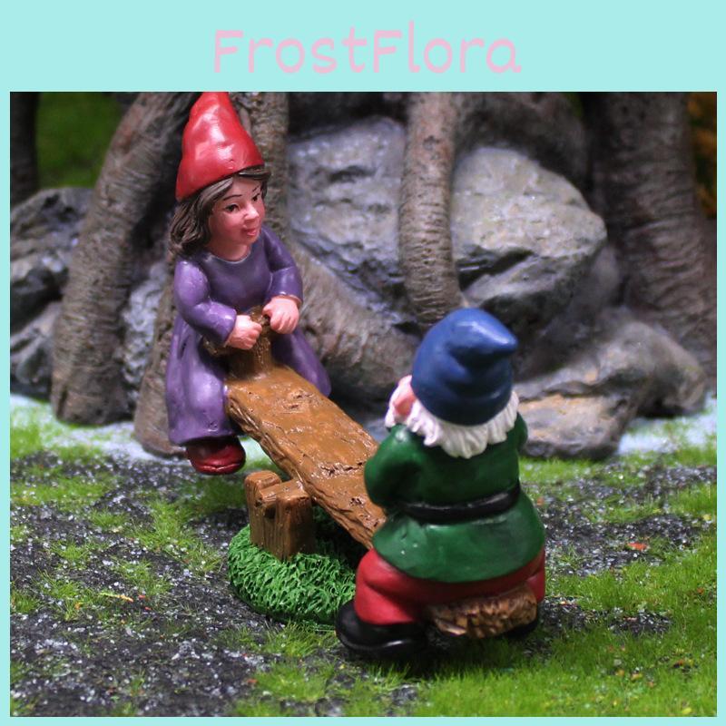 Dwarf Seesaw Resin Ornament Creative Garden And Party Micro Decoration Landscape
