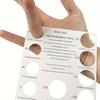 1pz Card Misura Anelli - Tabella di Conversione Taglie Europee & USA con Guida alla Circonferenza di Misura, Strumento Durevole in Cartone per Creazione Gioielli