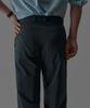 Baulopeulodeogteu Airy Belted Double-Pleat Pants [Navy]