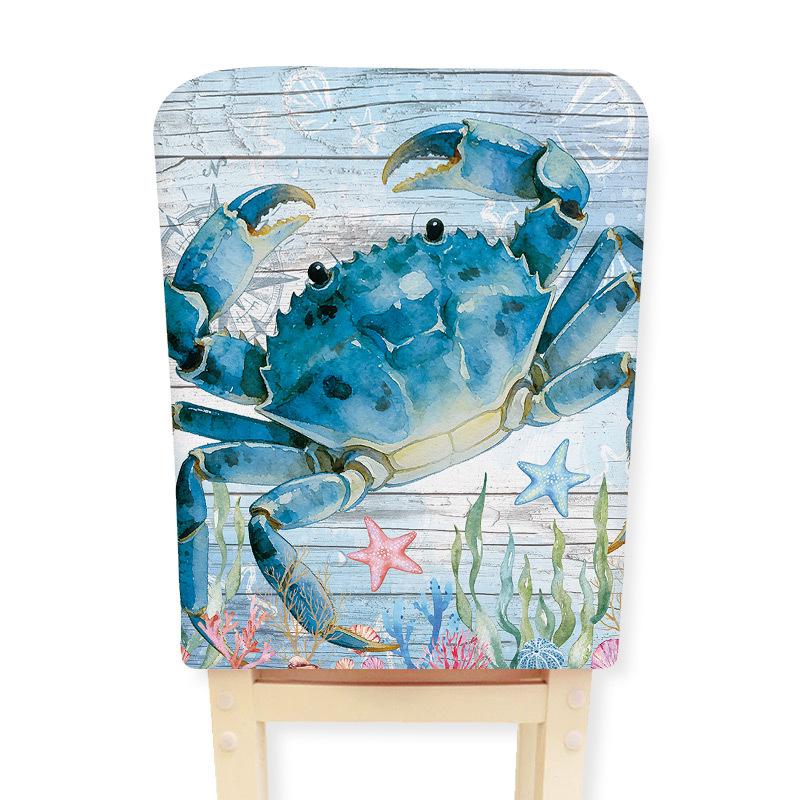

Ocean Watercolor Sea Turtle & Octopus Decorative Velvet Chair Cover Single piece
