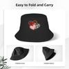 Cute Valentines Day Love Heart Bucket Hat  Hawaii Fisherman Caps Soft Fold Hunting Sunscreen Hats For Women Casual Printed Cap