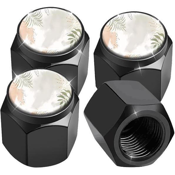 Tire Valve Stem Caps 4 Pack, Car Wheel Stem Caps,Aluminum Air Valve Covers Universal Fit for Cars, SUVs,Trucks, Bikes, and Motorcycles(Vintage n