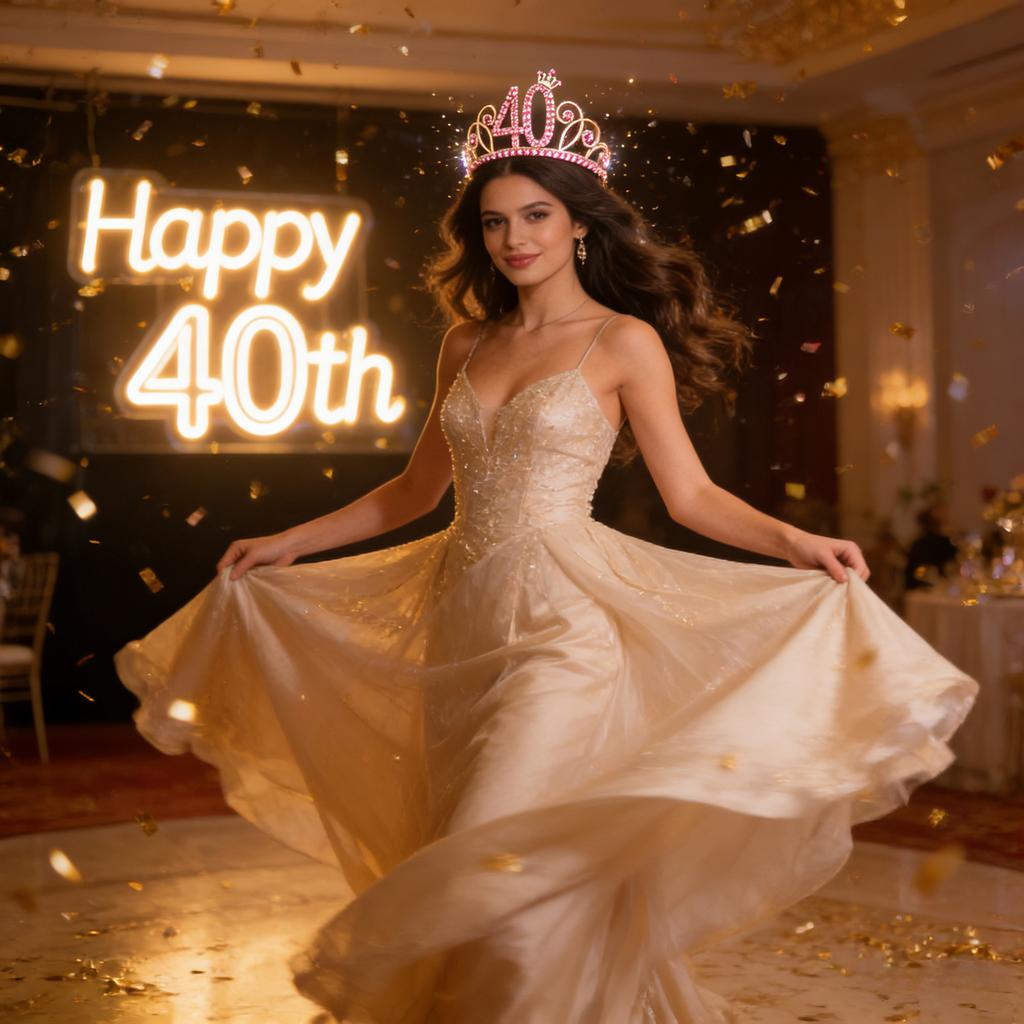 40 Number Crystal Princess Tiara Crown Exquisite Cake Decor Headdress Shiny Hair Band For Women Party Wedding Anniversary