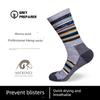 Gray Shell Outdoor Warm and Breathable Merino Wool Socks, Odor-Resistant, Unisex Merino Hiking Sports Skiing Long Socks
