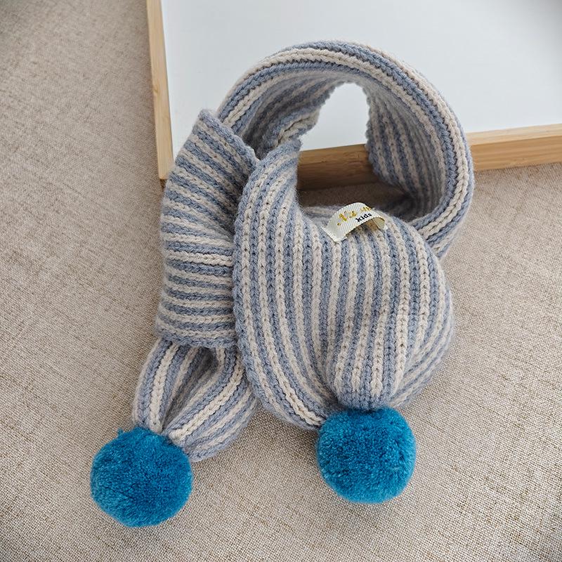 

Kids Korean Style 2025 Striped Knit Scarf: Cozy, Warm, and Stylish Neck Warmer 95*12 cm