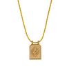 Stylish And Simple Color Rope Love Tarot Pendant Necklace Lucky Bead Chain Gold-Plated Color Retention
