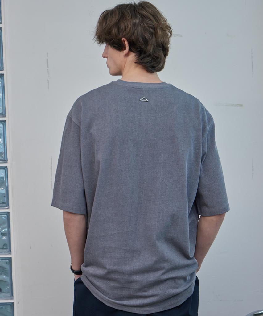 Ahidu Pigment Master Heavy Pocket T-Shirt_Charcoal