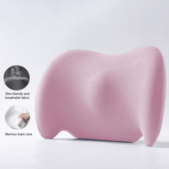 Car Cushion Breathable Memory Foam Lumbar Support Pillow for Driving And Office Chair Ergonomic Waist Protection Back Cushion for Pain Relief And