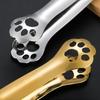 Food Tong Comfortable Grip Cat Paw Stainless Steel Portable Handheld Bread Clamp  BBQ Cooking Clip Kitchen Gadget