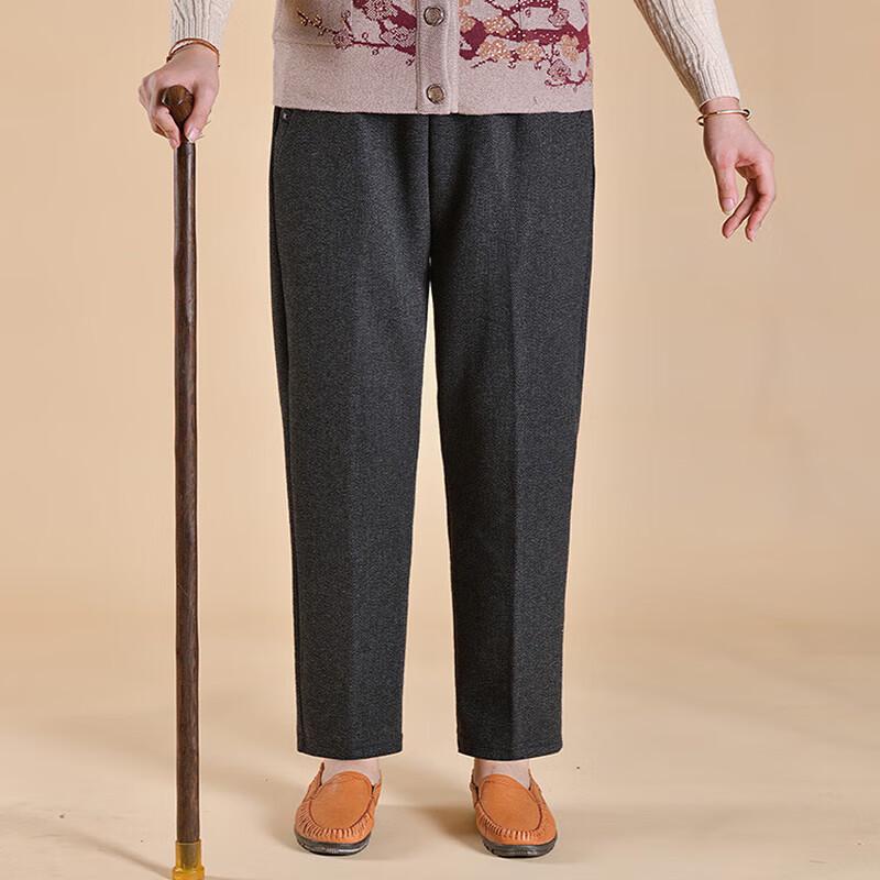 MoOu Mid-Aged Women's Autumn/Winter Straight Leg Pants