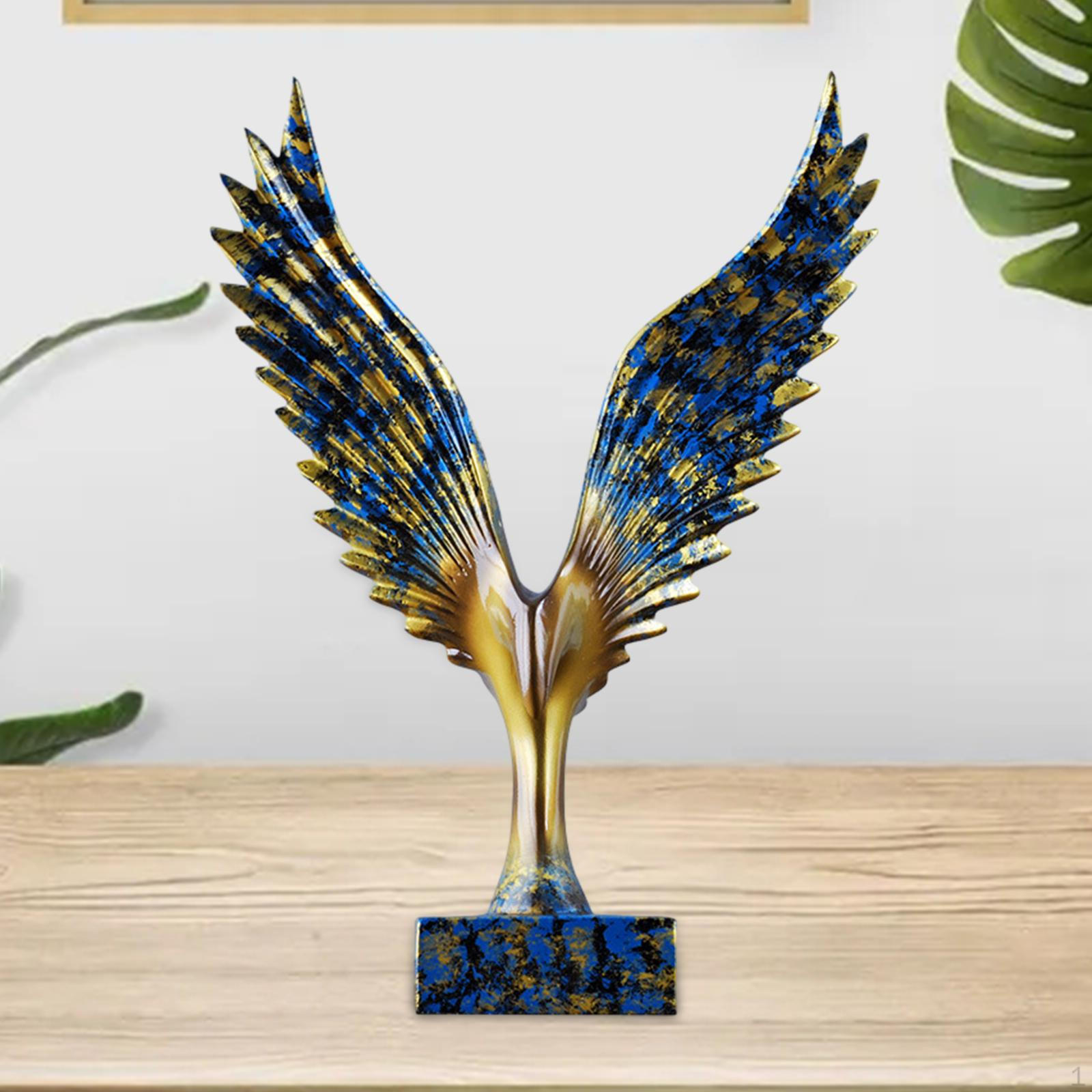 

Eagle Statue Collectible Handmade Lightweight Feng Shui Ornament for Hotels Bookshelves Fireplace Style B