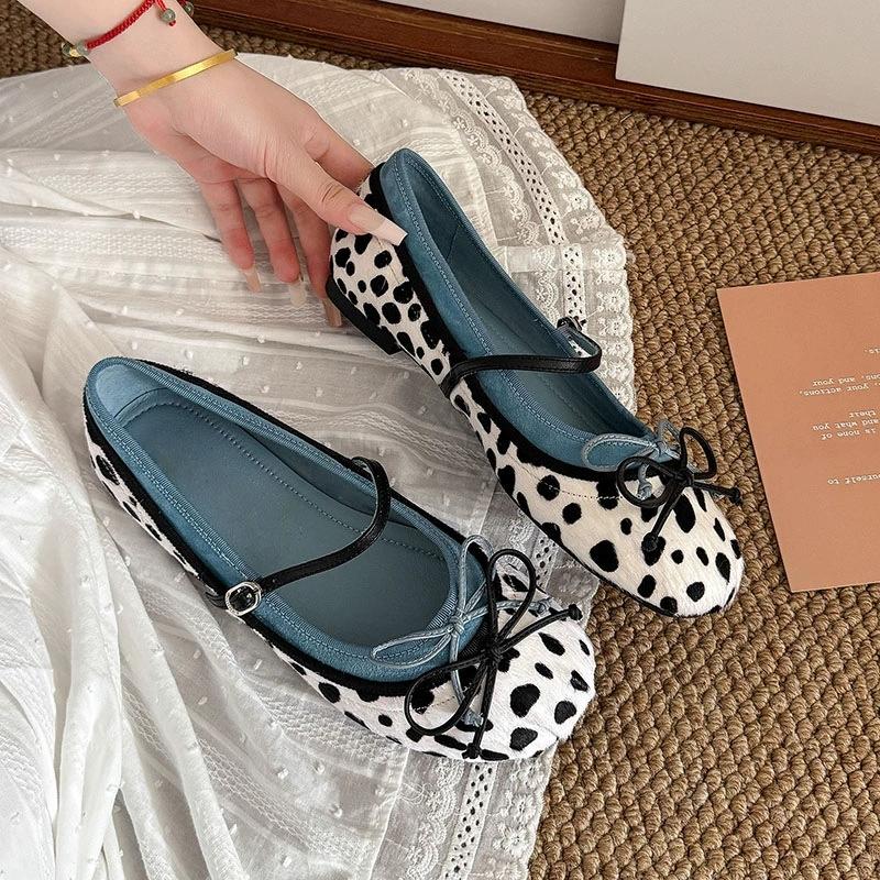 Fashion Designer Spring Women Mary Jane Shoes Fashion Square Toe Ladies Comfort Soft Sole Flats Women's Comfort Ballerinas Shoes
