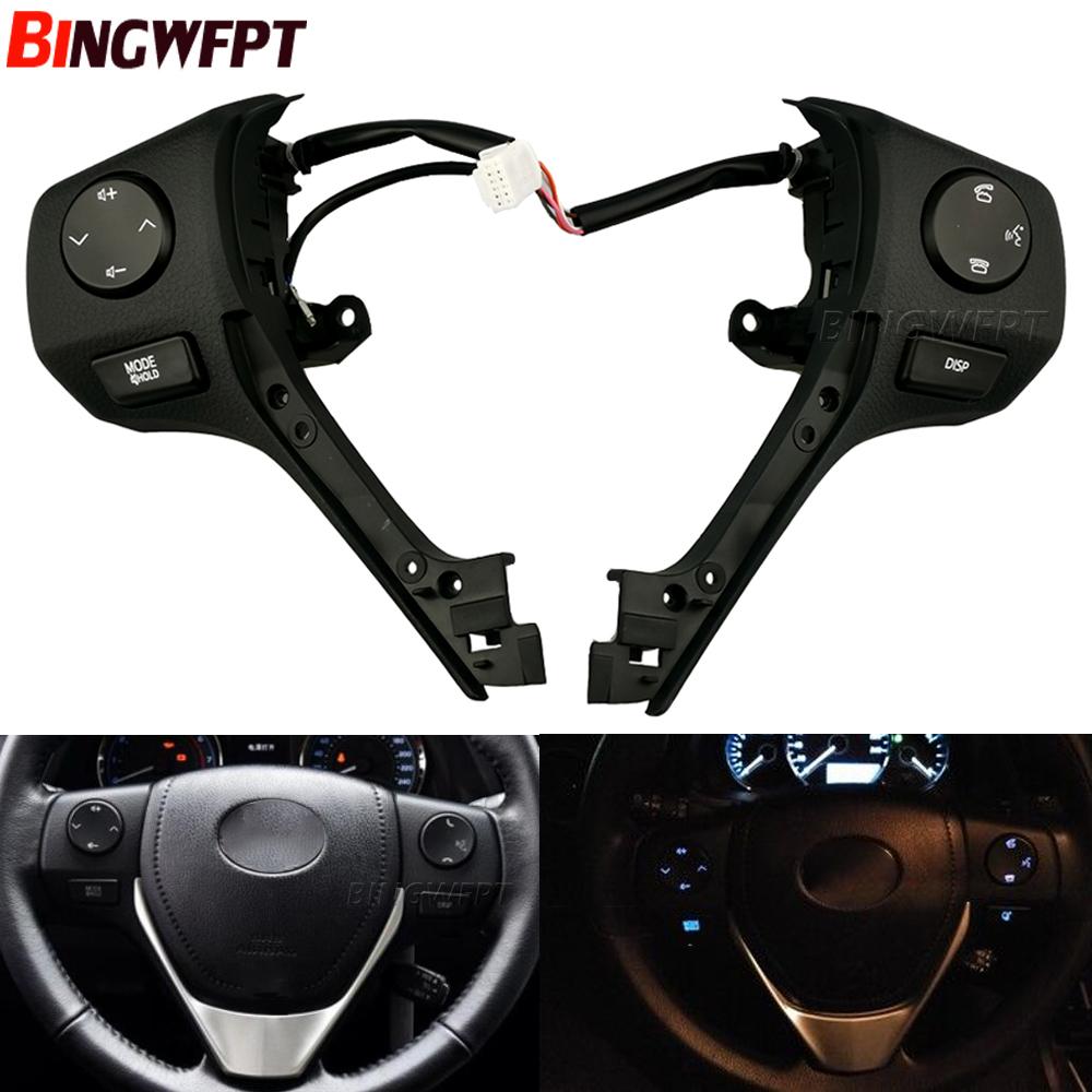 84250-02560 Buttons Bluetooth Phone Steering Wheel Audio Control Switch For TOYOTA Corolla NRE181,ZRE18*,ZWE182 2014-2018