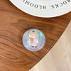 Small Fresh Laser Crystal Ball Flower Sequin Mobile Phone Airbag Bracket Paste Dream Girl Heart Ring