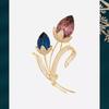 Gemini Flower Brooch, High-end Women's Exquisite Crystal Flower Brooch, Anti-glare Pin