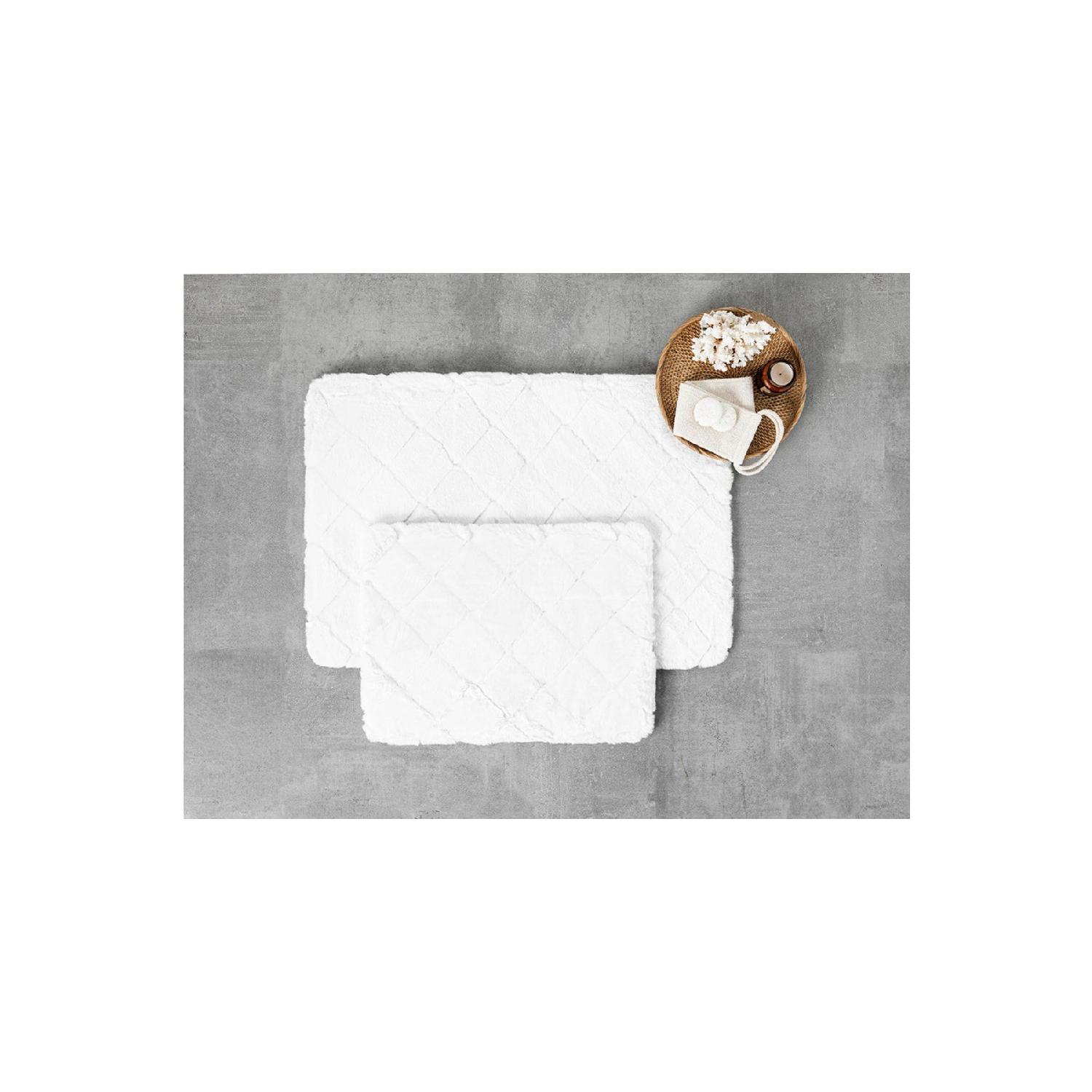

Soft Touch Rabbit Plush Bath Mat Set 60x90 Cm 45x60 Cm White серый