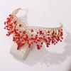 New Style Hand-set Rhinestone Bridal Crown Alloy Multi-color Beaded Princess Wedding Jewelry