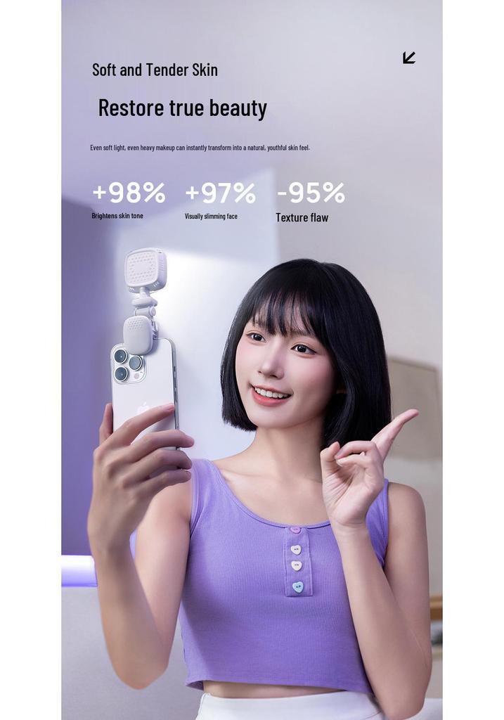 D5 Mobile Fill Light Clip: Tofu Beauty Selfie & Photography Compact Light