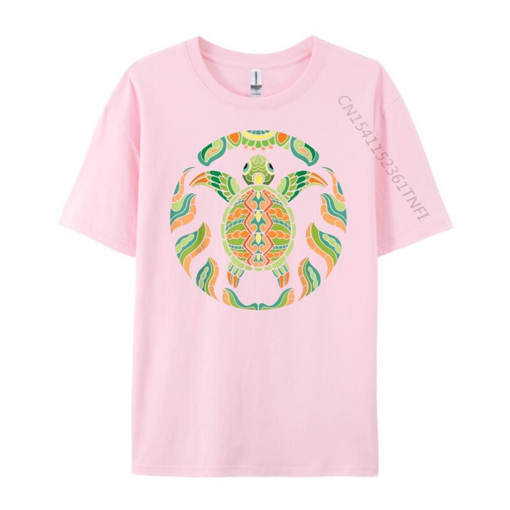 Ethnic Blue Turtle Hawaiian Tribal Animal Sea Beach Mens Shirts Graphic Tee White T Shirt Men's Clothing