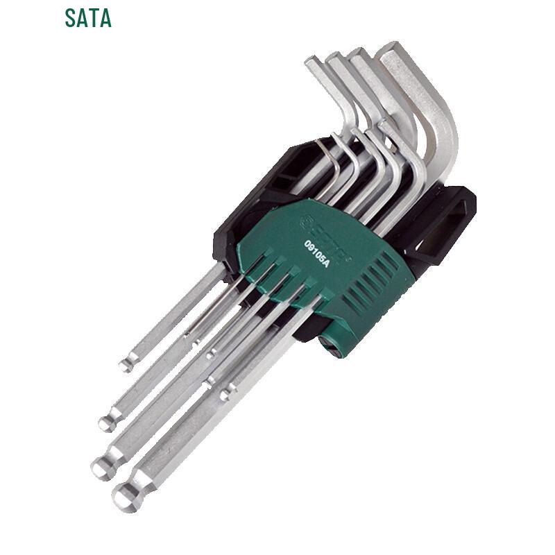 SATA 9-Piece Extra Long Ball End Hex Key Set