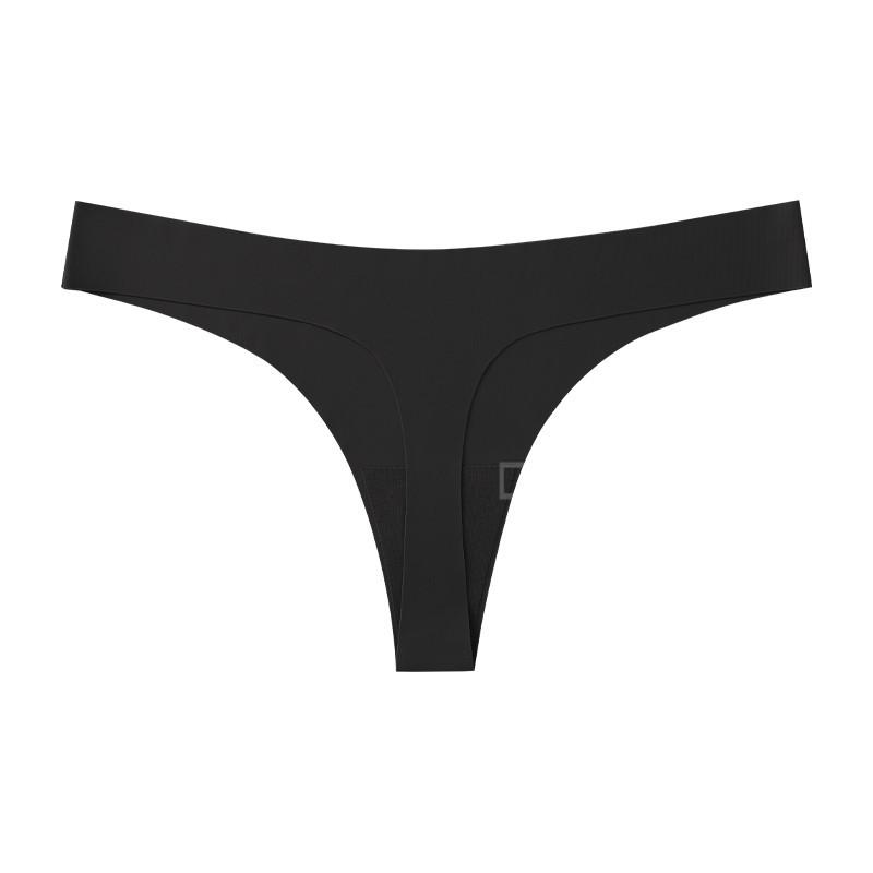 

Seamless Butterfly Print Ice Silk Thong - Low-Waist, Invisible Sport Yoga Underwear Large