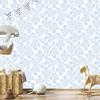 Wallpaper Flowers white and azure, a clear detail for the living room and bedroom 50x1000