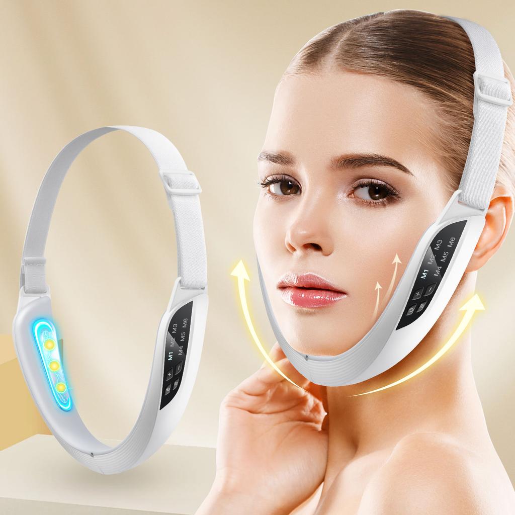 Electric V-Face Lifting Device Facial Beauty Slimming Massager 6 Modes for Double Chin Removal Face Firming & Slimming