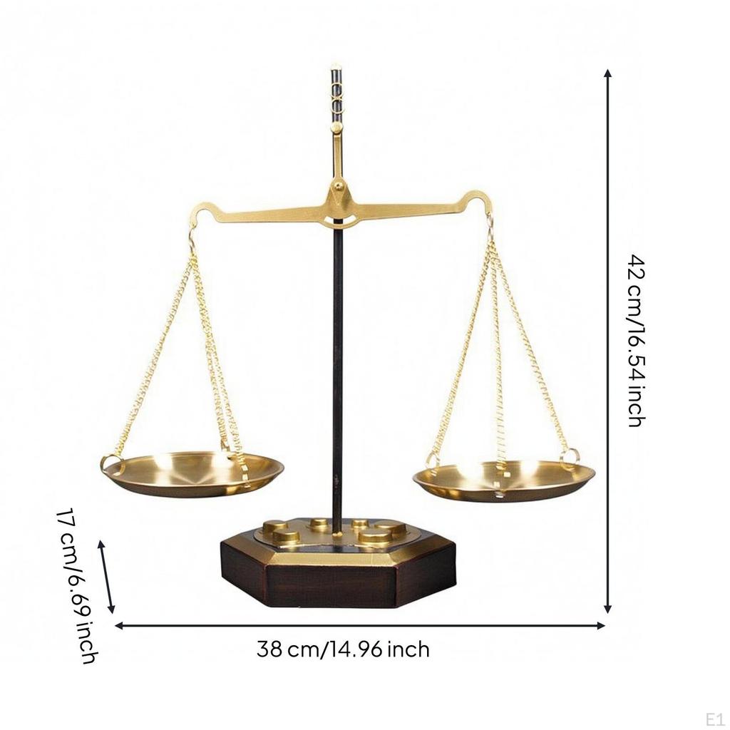 Dekorative Waage Dunkle Basis Eisenornament Klassisches Design für Schreibtisch-Display