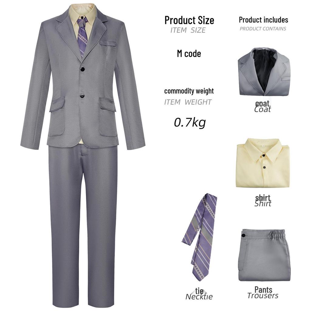 Batman The Dark Knight Joker Cosplay Costume - Heath Ledger Purple Halloween Outfit
