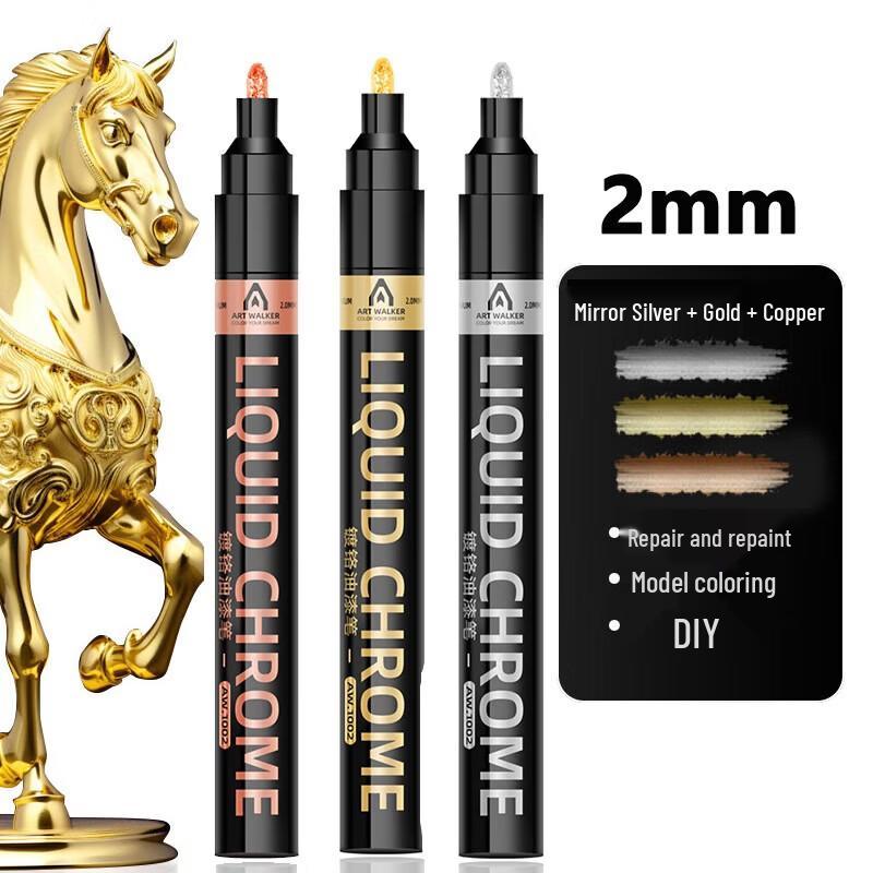 Iterative Space Mirror Finish Chrome Paint Marker Set