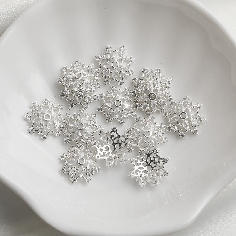 Bransoletka ze złotem 14K Filled, cyrkoniami, słonecznikiem, ażurowymi, perłowymi koralikami - do samodzielnego tworzenia biżuterii