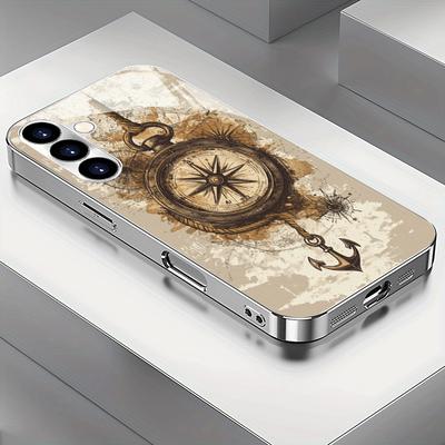 Electroplated Gold New Phone Case for Samsung Galaxy S26 Ultra S25 Plus S24 S23 S22 Fe Tempered Glass Artistic Texture Patterns