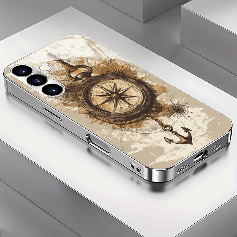 

Гальванизированный золотой новый чехол для телефона для Samsung Galaxy S26 Ultra S25 Plus S24 S23 S22 fe закаленное стекло Художественные текстурные узоры For Galaxy S26