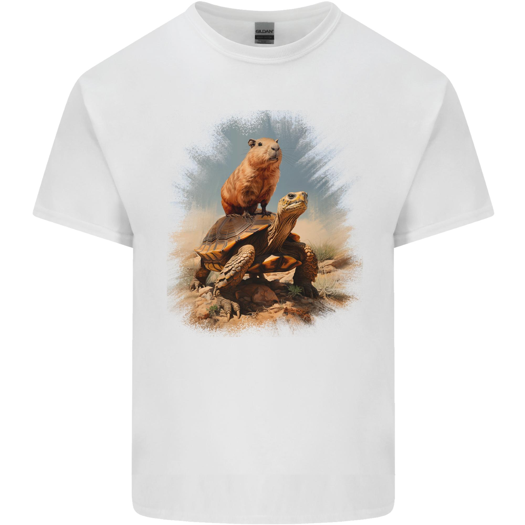 Tortoise and Capybara Unisexs Light Cotton TShirt S
