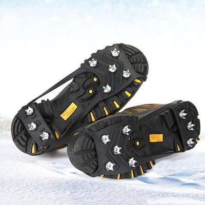 Non-Slip Gripper Spike Winter Ice Walk Grippers Traction Cleats Snow Shoe Spikes Crampons for Hiking Boots Shoes