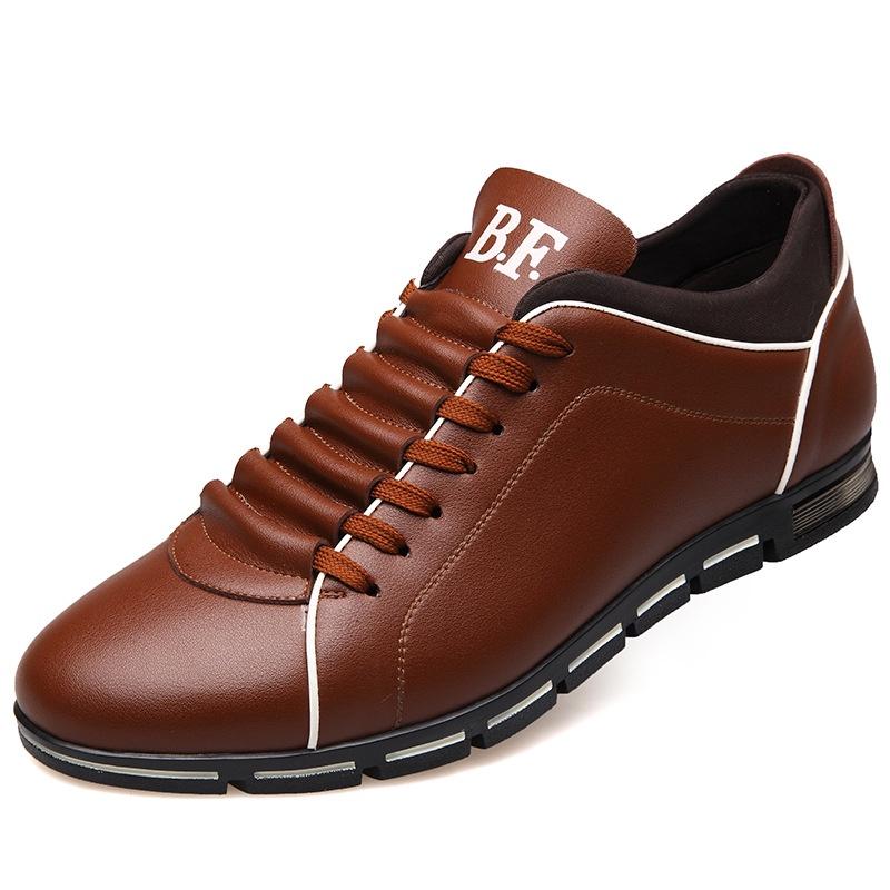 Stylish Casual Fashion Big Size Shoes For Versatile Breathable Leather Leisure Men Sneakers
