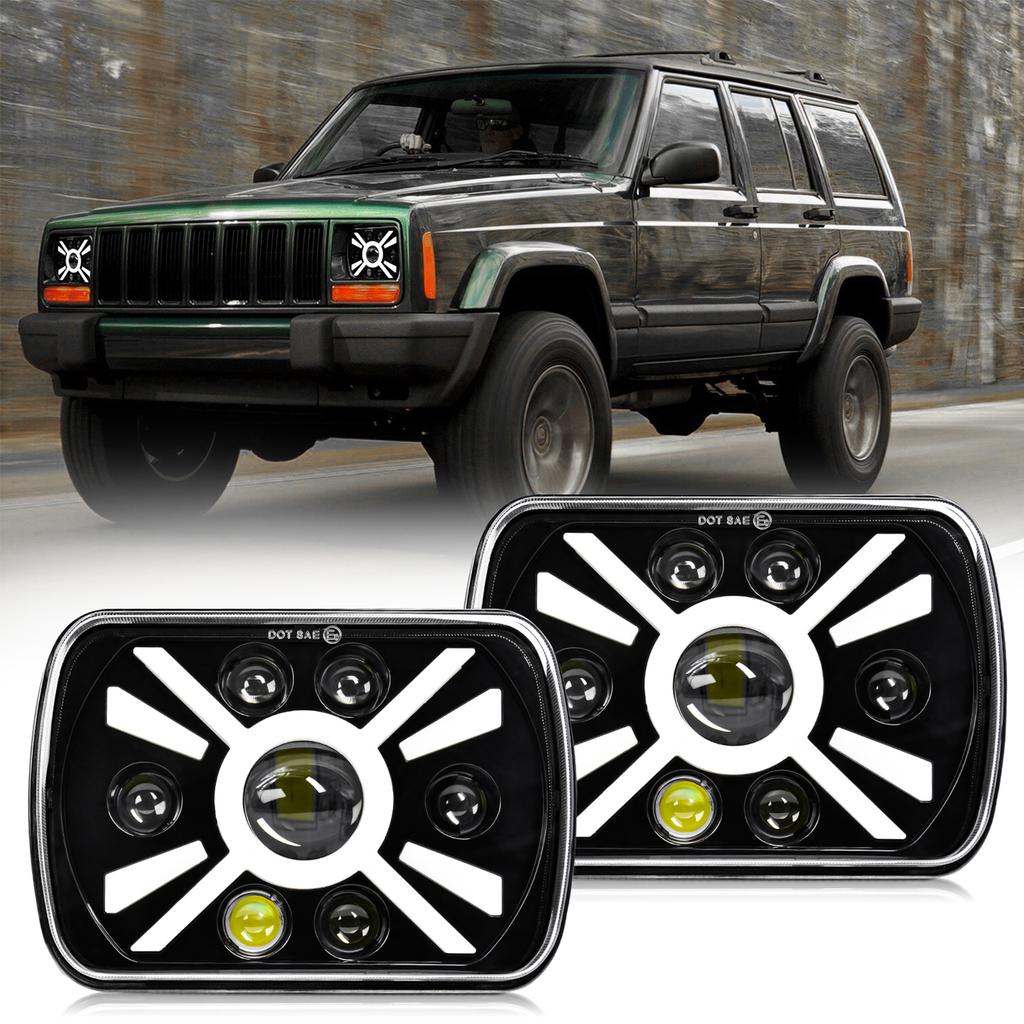 5x7 7x6 Inch H6054 DOT Approved Hi Lo Beam DRL LED Headlight Super Bright 6000K 3500K