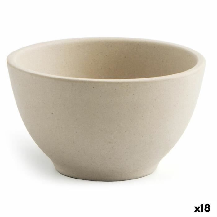Bol - Quid - Mineral - Céramique - Beige - 9 x 5 cm - 18 Unités